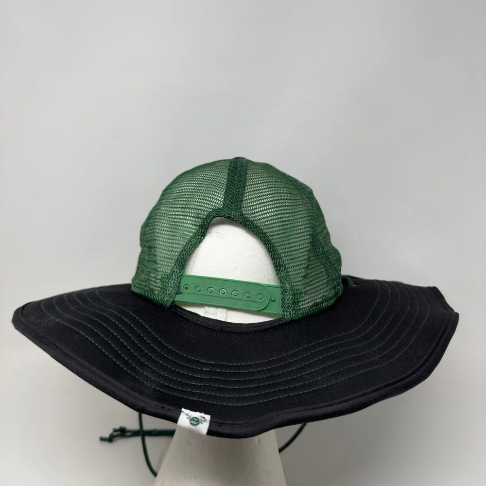 Cowbucker Hawaii Rainbow Warriors Mens Sun Hat Black Green Mesh Snapback‎ Bucker